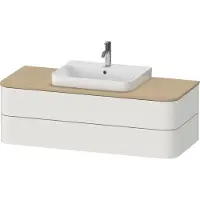 Duravit Happy D.2 Plus Meuble sous-vasque sur console suspendu, 1300x550 mm, 2 tiroirs, pour lavabo pour meuble, HP496203939