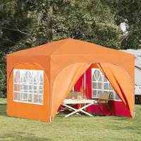Prolenta Tente événementielle pop-up, modèle "Exclusive", dimensions 290 x 290 x 245 cm, couleur orange