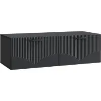 Syfax Meuble TV mural Noir 98 x 41 x 30 cm Bois d'ingénierie