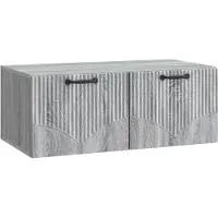 Syfax Meuble TV mural Sonoma gris 78,5 x 41 x 30 cm Bois d'ingénierie