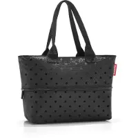 Reisenthel shopper e1, sac à provisions, sac de transport, sac, Glossy Dots Black, 12 L, RJ7075
