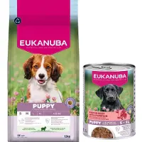 Eukanuba Puppy Small Medium Breeds Lamb Rice 12 kg sucha karma dla szczeniąt ras małych i średnich bogata w jagnięcinę i ryż