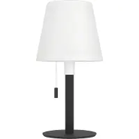 Eglo Lampe de table design Montapalma Noir avec cône blanc