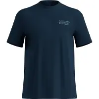Odlo Cotton Blend Unlimited Short Sleeve T-shirt Bleu S Homme