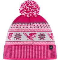 Eisbar Unisexe, Bonnet, Retroski Pompon, Blanc, Rose, (Taille unique)