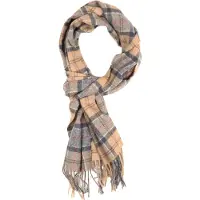 Barbour Écharpe Tartan en Laine d'Agneau Beige