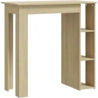 vidaXL Table de bar avec étagère Chêne Sonoma 102x50x103,5 cm Bois composite