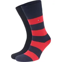 Tommy Hilfiger Underwear Chaussettes bleu nuit / rouge