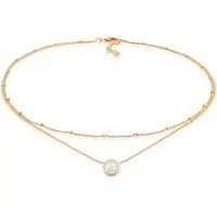 Elli Chaîne or / blanc perle