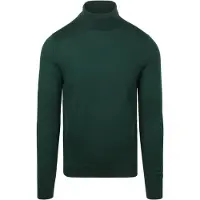 Suitable Pull Col Roulé Merino Foncé Vert foncé Vert taille XL
