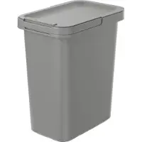 Prosperplast Corbeille à papier avec couvercle gris SYSTEMA NKS12-429U