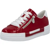 Rieker Baskets basses rouge vif / blanc
