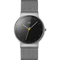 Braun Montre-bracelet unie analogique à quartz en acier inoxydable BN0211BKSLMHG
