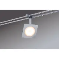 Paulmann Système de rails , ensemble QuadLED 6x4W, abat-jour chromé mat, 230V/12V DC, 30VA, métal