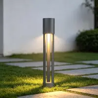 Doporro Lampe LED sur Pied Extérieure 10W avec LED Lampe Jardin Étanche IP65 3000K Light Extérieure Gris 70cm Design NeoForge