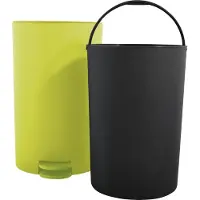 MSV Cosmétique "Osaki" Poubelle à pédale Poubelle - 3 litres - avec seau intérieur amovible - Vert