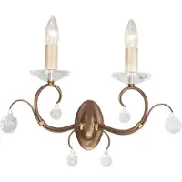 Elstead Lighting Lunetta Applique E14 double bronze patiné, Made in UK (E14)