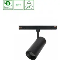Spectrum LED SYSTEM Shift Spot M 10W 48V Système de rails 24° Projecteur sur rail 950lm noir 2700-4000K CCT
