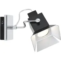 Paulmann Applique murale Cinema, max. 50 W, GU10, noir et argent, Studio