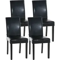 CLP lot de 4 chaises de salle à manger Ina noires
