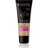 Eveline Cosmetics Selfie Time fond de teint et correcteur 2 en 1 teinte 03 Vanilla 30 ml