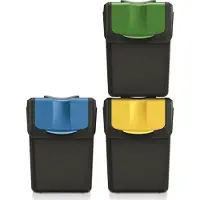 Keden Sortibox Stackable Recycling Bins 60l Noir