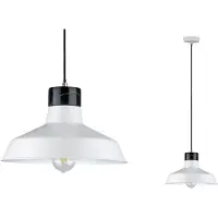 Paulmann Neordic Disa Lampe à suspendre max.1x20W E27 blanc mat/noir 230V métal/marbre
