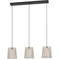 Eglo Suspension FATTORIA acier noir E27 3X25W L:90cm L:20cm H:110cm dimmable
