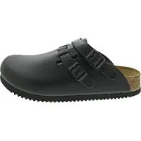 Birkenstock Unisexe, Sandales, Kay SL cuir naturel normal, Noir, (45)