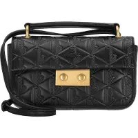 Lacoste Cuir sac à épaule bandoulière sac à main Maheki Flap Crossover Bag Noir