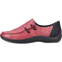 Rieker Chaussure basse rouge foncé / noir