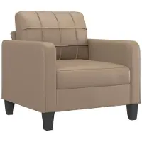 Syfax Ensemble de canapés 3 pcs avec coussins cappuccino similicuir