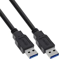 InLine Câble USB 3.2 Gen.1, A à A, noir, 2m