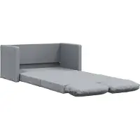 vidaXL Canapé-lit 2 en 1 gris clair 112x174x55 cm tissu
