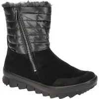 Legero Bottes pour femmes, doublées, bottes d'hiver, noires, pour le quotidien