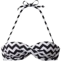 LASCANA Hauts de bikini 'Grace' noir / blanc
