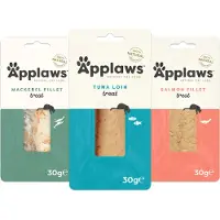 Applaws Loin Mackerel Salmon Tuna Multi Cat Snack 12x30g Clair