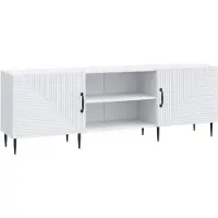 Syfax Meuble TV Blanc 150 x 31 x 50 cm Bois d'ingénierie