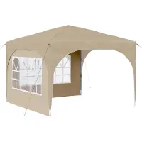 Syfax Tente de fête pop-up 290 x 290 x 245 cm Crème