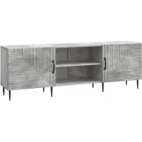 Syfax Meuble TV Gris béton 150 x 31 x 50 cm Bois d'ingénierie