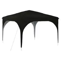 Syfax Tente de fête pop-up 290 x 290 x 245 cm Noir