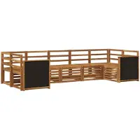 vidaXL Ensemble de salon de jardin 6 pièces en bois d'acacia massif, finition naturelle