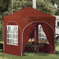 Prolenta Tente événementielle pop-up "Maison Exclusive" - Dimensions : 192 x 192 x 245 cm - Couleur : Terre cuite