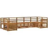 vidaXL Ensemble de salon de jardin 6 pièces en bois d'acacia massif, finition naturelle