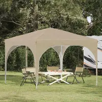 Prolenta Tente événementielle pop-up "Maison Exclusive" - Dimensions : 290 x 290 x 245 cm - Couleur : Crème