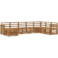 vidaXL Ensemble de salon de jardin 6 pièces en bois d'acacia massif, finition naturelle