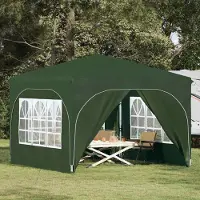 Prolenta Tente événementielle pop-up, modèle "Exclusive", dimensions 290 x 290 x 245 cm, couleur verte