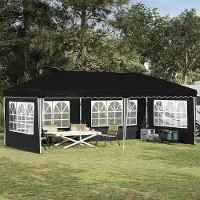Prolenta Tente événementielle pop-up "Maison Exclusive" - Dimensions : 574 x 289 x 245 cm - Couleur : Noir