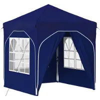 Syfax Tente de fête pop-up 192 x 192 x 245 cm Bleu
