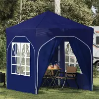 Prolenta Tente événementielle pop-up, modèle "Exclusive", dimensions 192 x 192 x 245 cm, couleur bleue